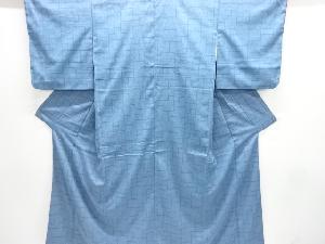 アンティーク　幾何学模様織り出し本塩沢着物